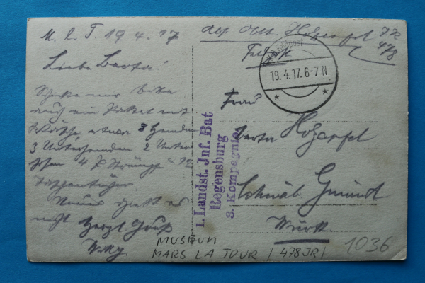 Postcard PC 1917 Mars la Tour WWI France
